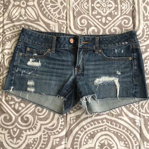 American Eagle distressed jean shorts